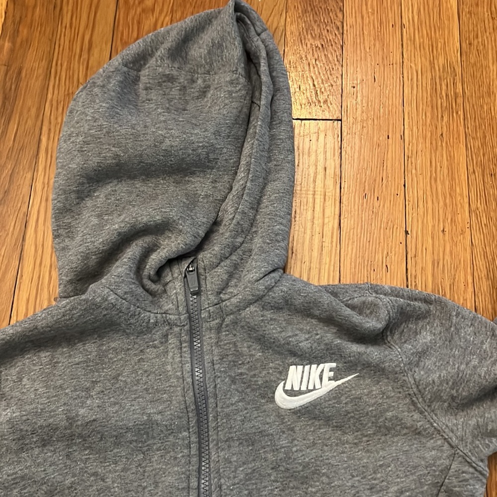 Gray Nike Zip Hoodie (XL) Kids